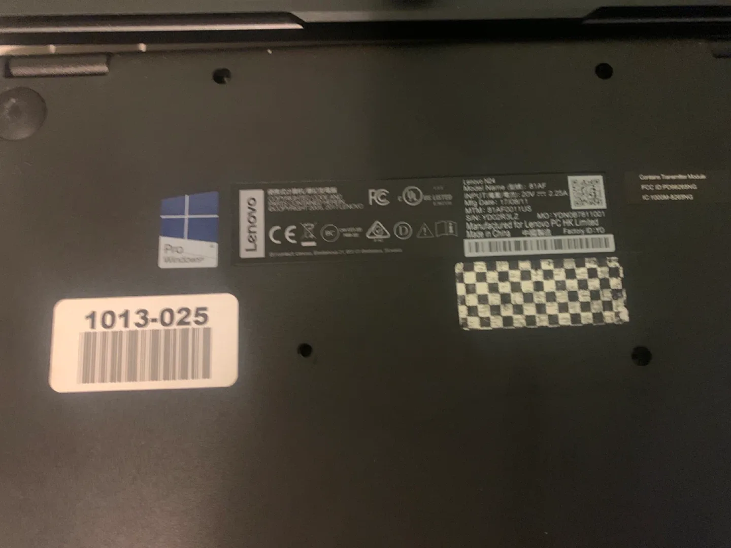 (ONLY FOR PARTS) Lenovo N24 Laptop thumbnail