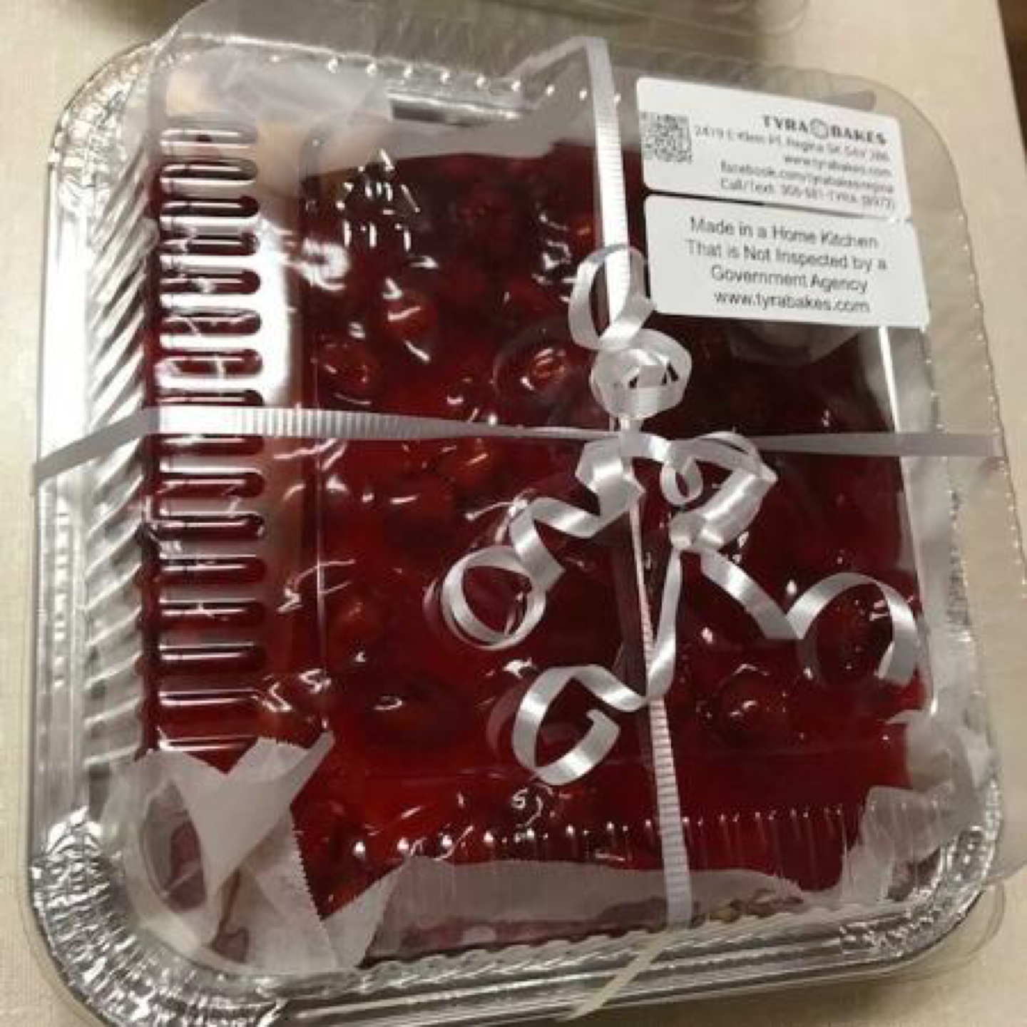 1 Lower Fat Cheesecake with Cherries + Cookies - 1.4 kg size - photo 2