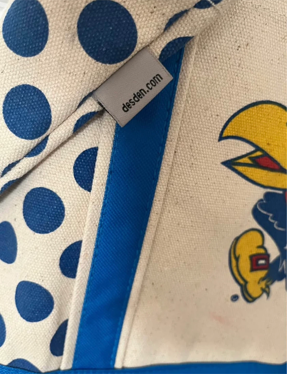 KU Jayhawks Polka Dot Tote Bag - photo 3