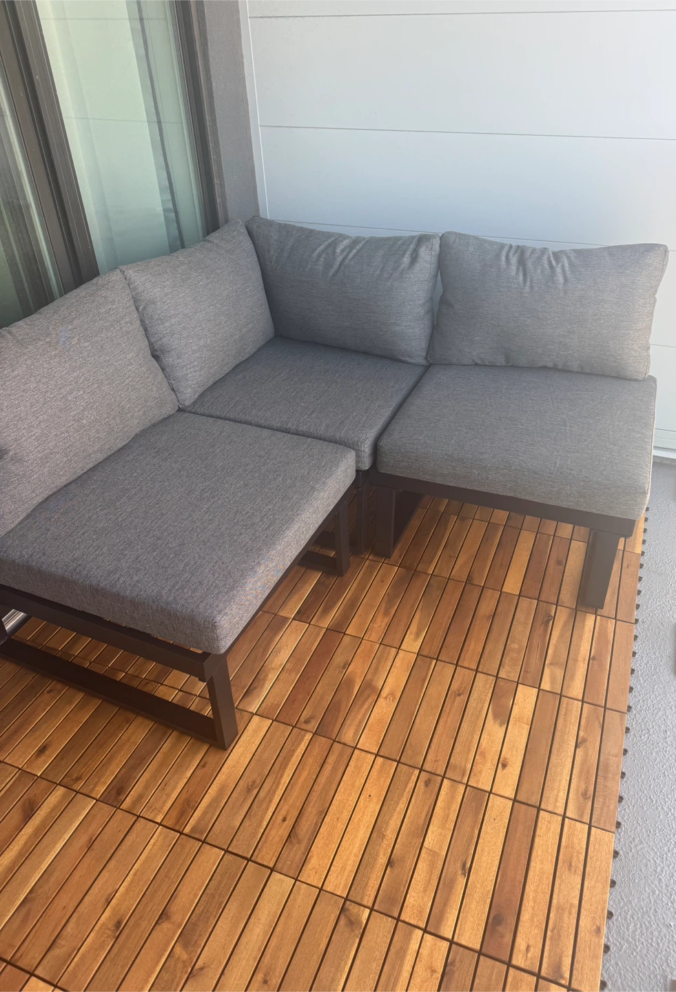 Outdoor Sectional Sofa - Grey (brand new)