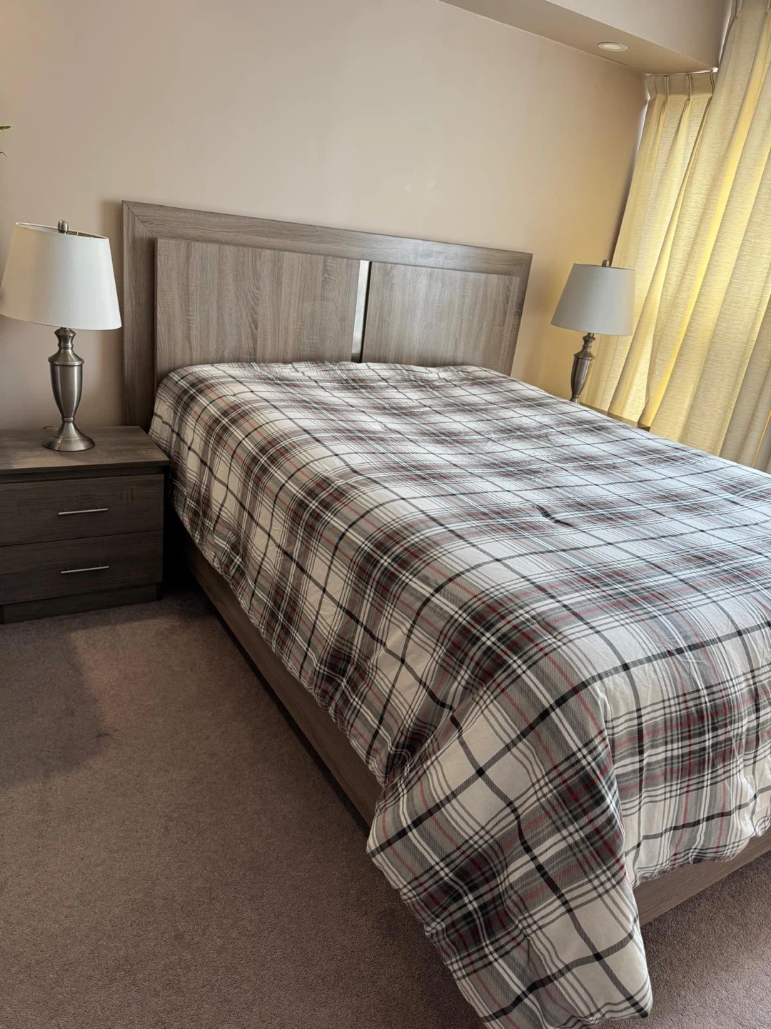 Queen Bed Frame with Nightstands, Dresser, Mattress, Box - photo 4