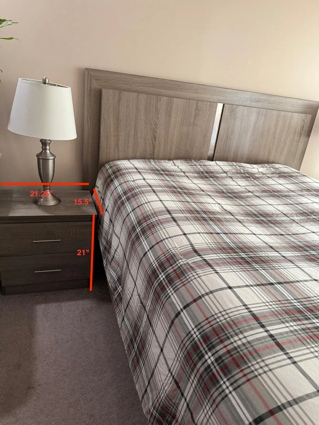 Queen Bed Frame with Nightstands, Dresser, Mattress, Box - photo 2