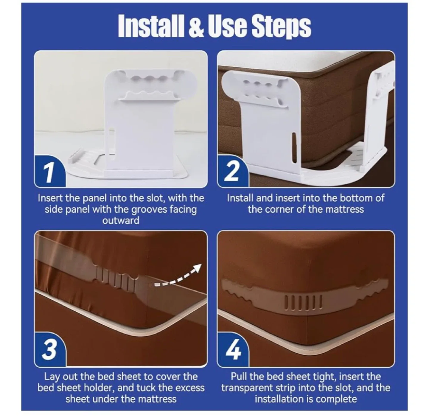 Lock Sheet Holders - Keep Sheets Taut & Tight image indicator(4)
