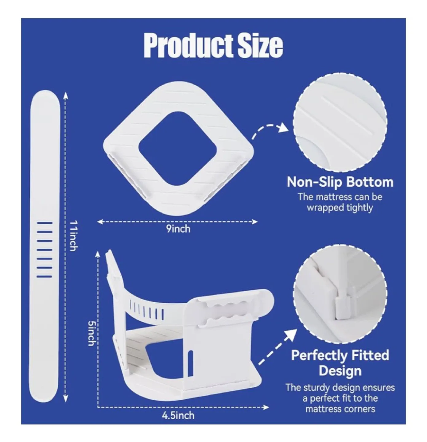 Lock Sheet Holders - Keep Sheets Taut & Tight image indicator(2)