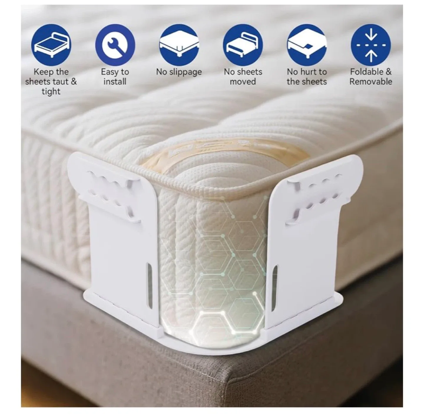 Lock Sheet Holders - Keep Sheets Taut & Tight image indicator(5)