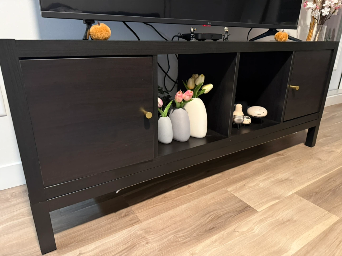 Black Brown TV Stand fits up to 60’’ TV