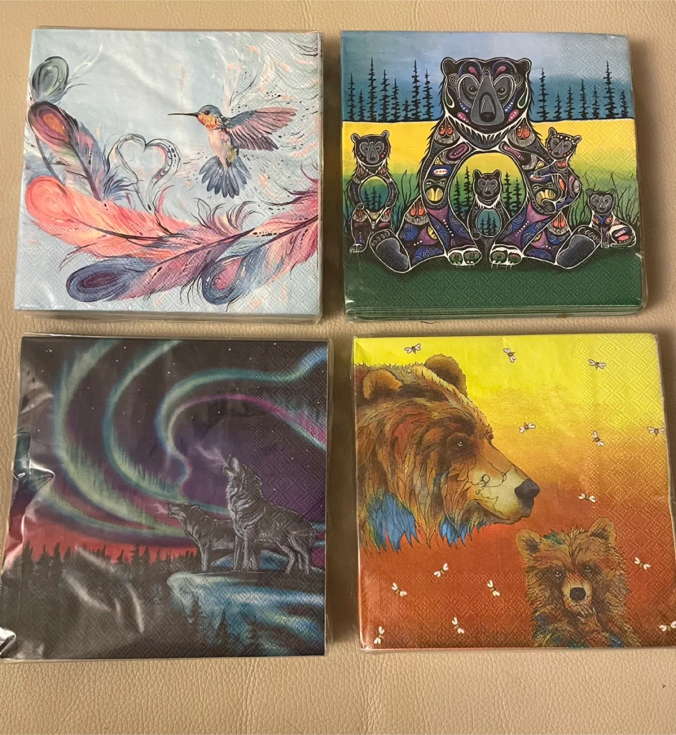 Indigenous Collection Paper Napkins bundle of 4 packages NEW thumbnail