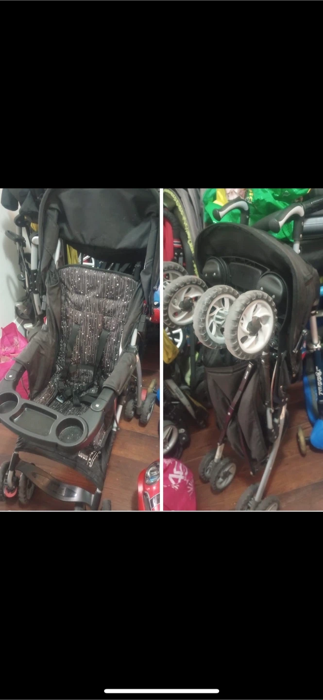 Black Stroller with Cup Holder