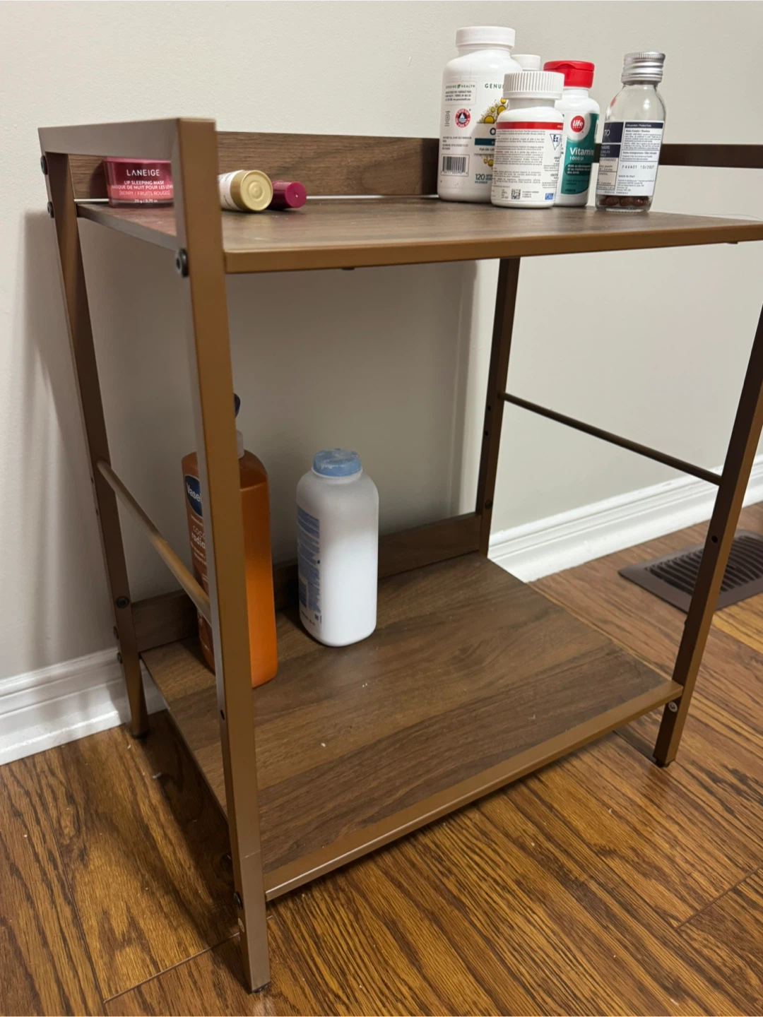 Brown Two-Tier Shelf