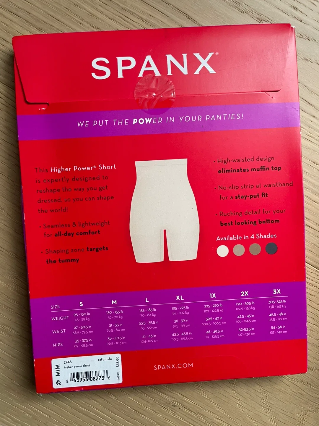 Spanx Higher Power Short - Soft Nude, Size M image indicator(2)