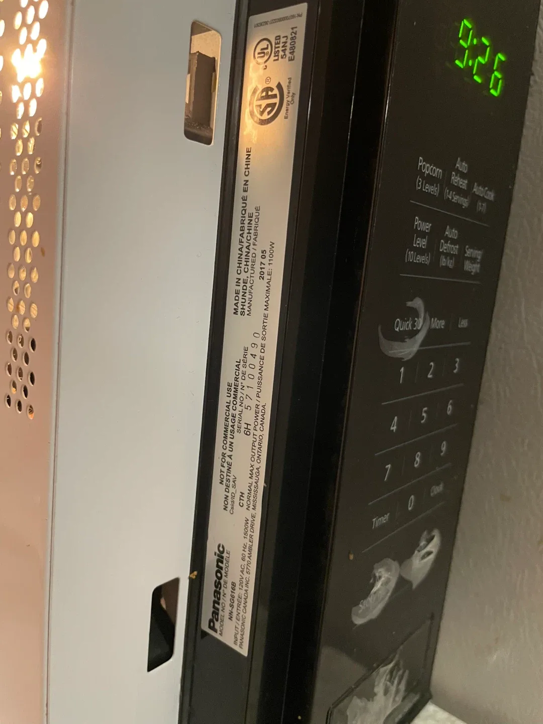 Panasonic 1100W High Power Microwave image indicator(8)