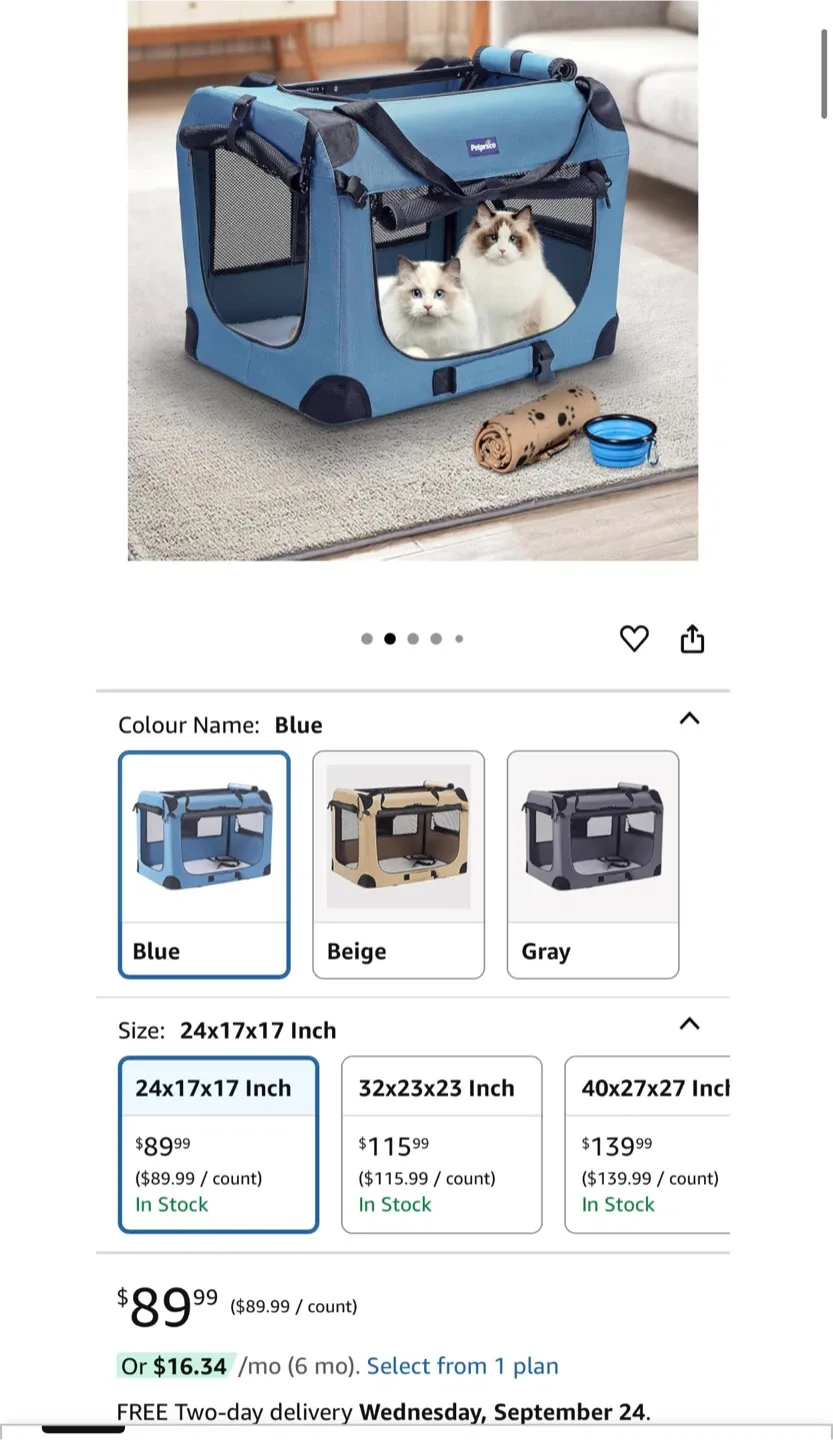 Petprsco Portable Collapsible Dog - Brand New thumbnail