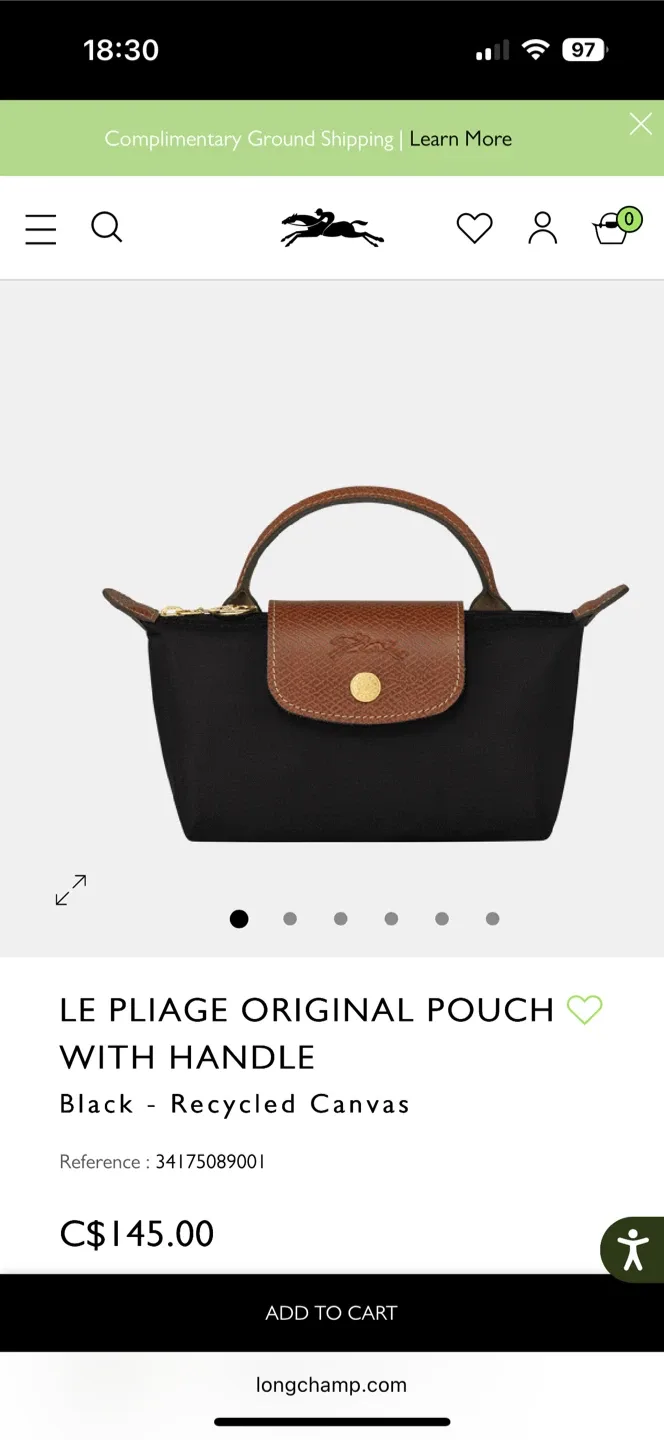 Longchamp Mini Black Purse thumbnail