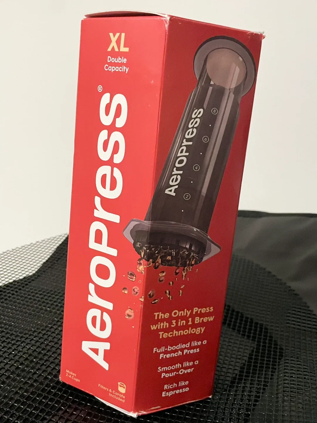 AeroPress Original XL Coffee Press, 3 in 1, Brand New, Sealed thumbnail