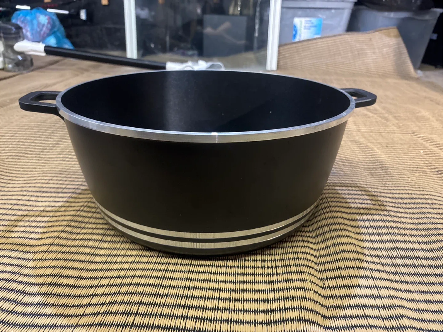 Black Stock Pot with Handles thumbnail