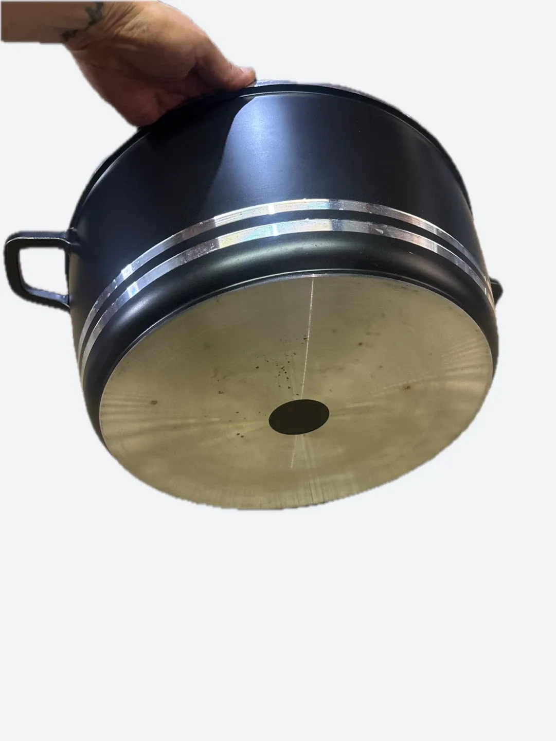 Black Stock Pot with Handles image indicator(2)