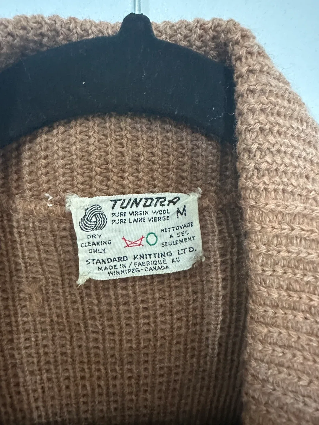 Vintage Sweater Tundra Pure Virgin Wool Cardigan Neutral Warm image indicator(6)