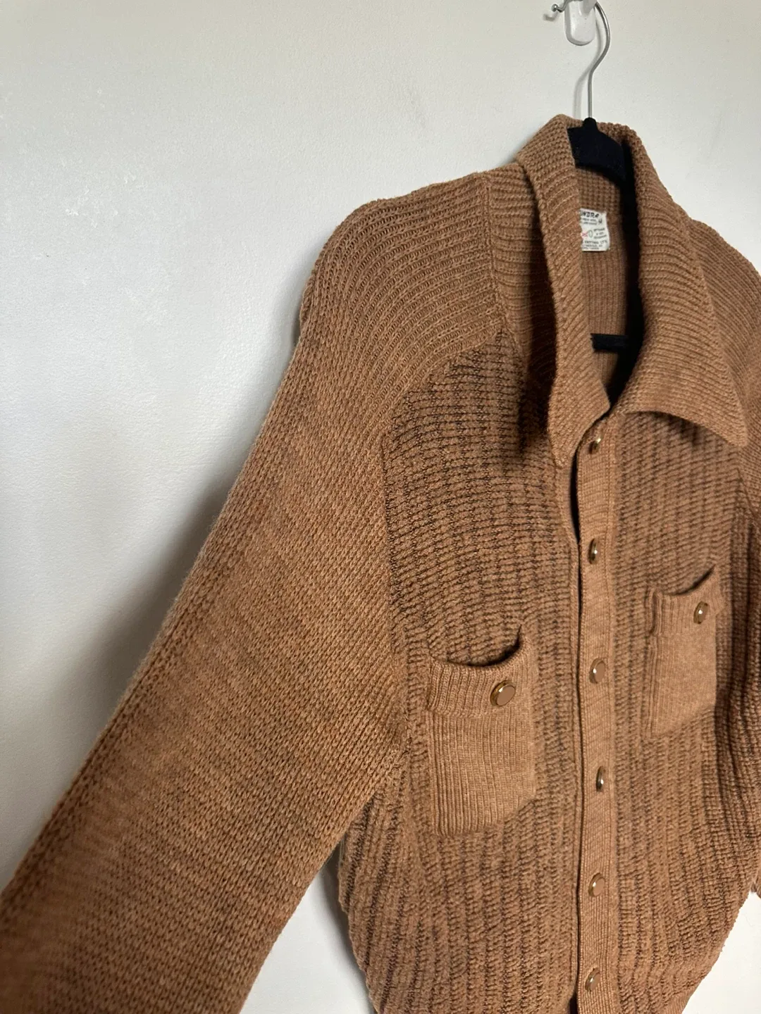 Vintage Sweater Tundra Pure Virgin Wool Cardigan Neutral Warm image indicator(8)