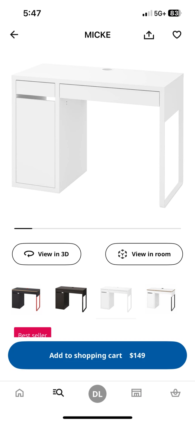 Must go by this weekend  IKEA MICKE Desk - White - photo 3