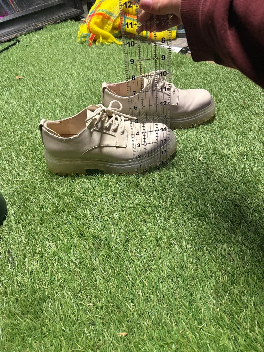 ALDO Beige Platform Shoes US 9 leather image indicator(2)