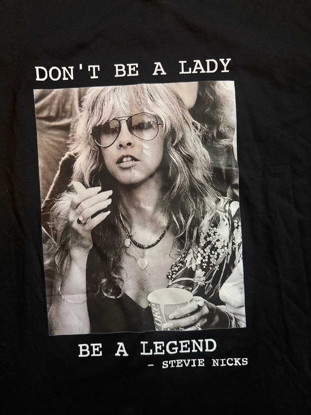 Stevie Nicks 'Don't Be A Lady' Black T-Shirt - 3XL - photo 3