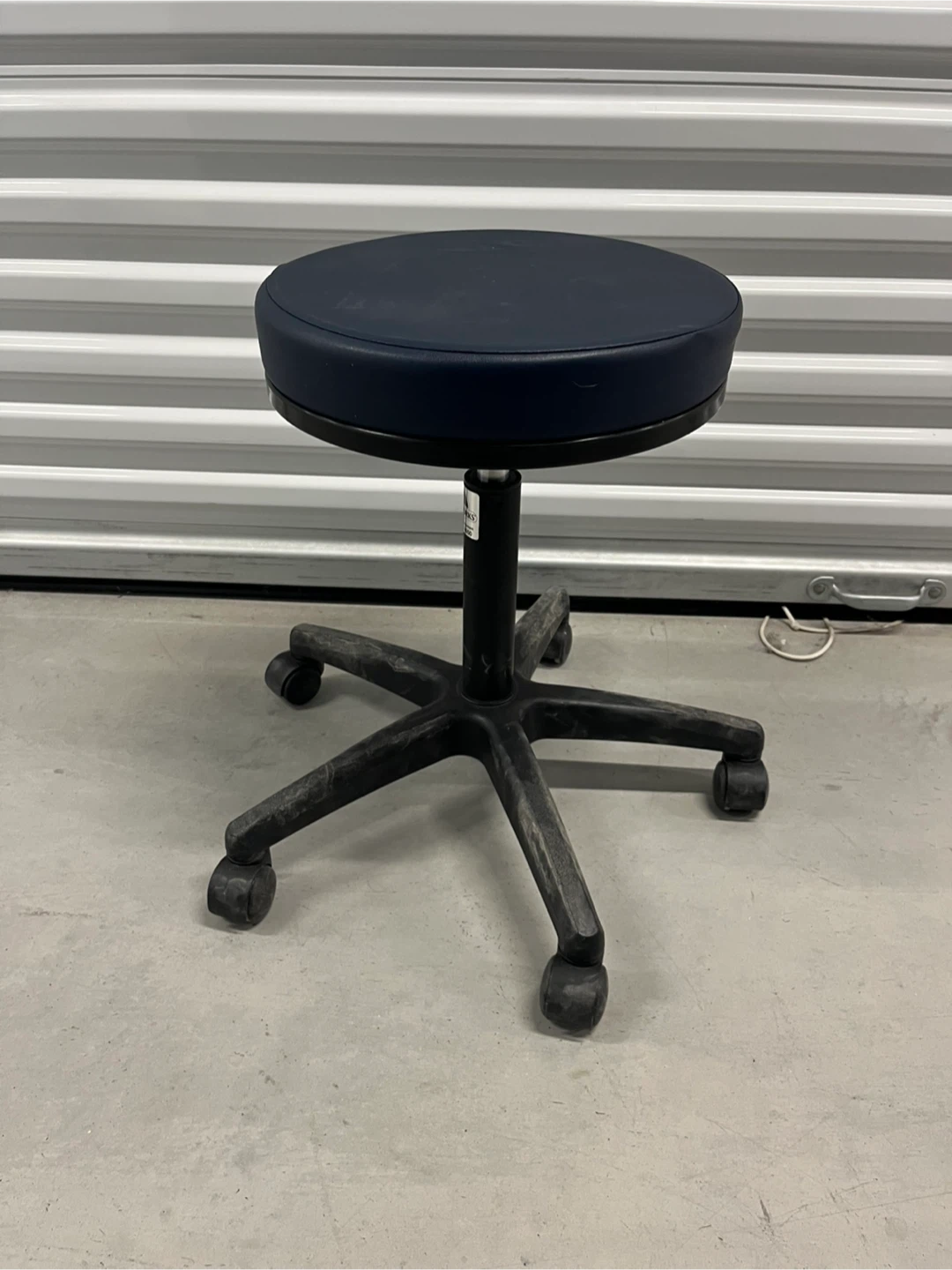 Adjustable Rolling Stool - Navy Blue