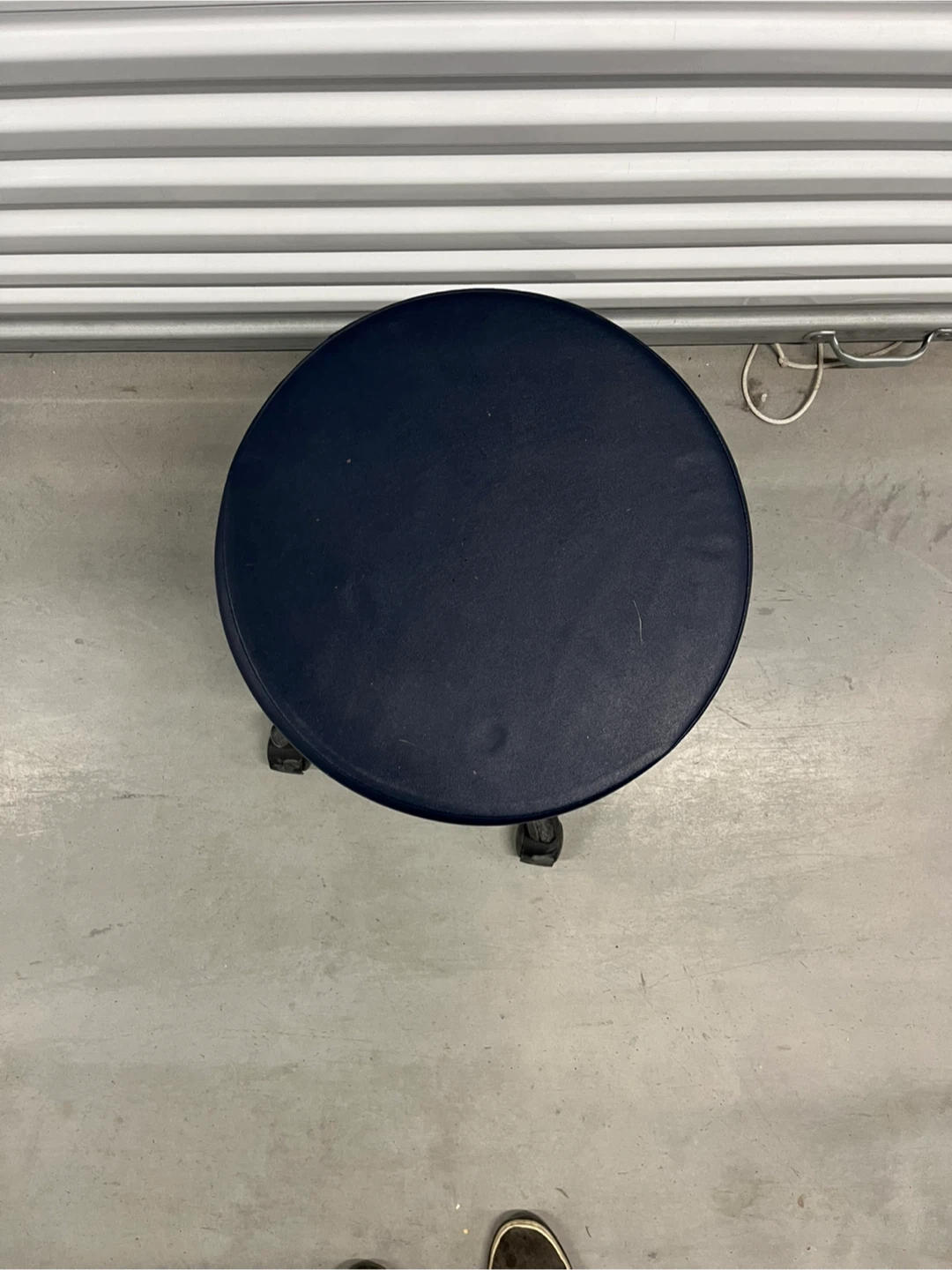 Adjustable Rolling Stool - Navy Blue - photo 3