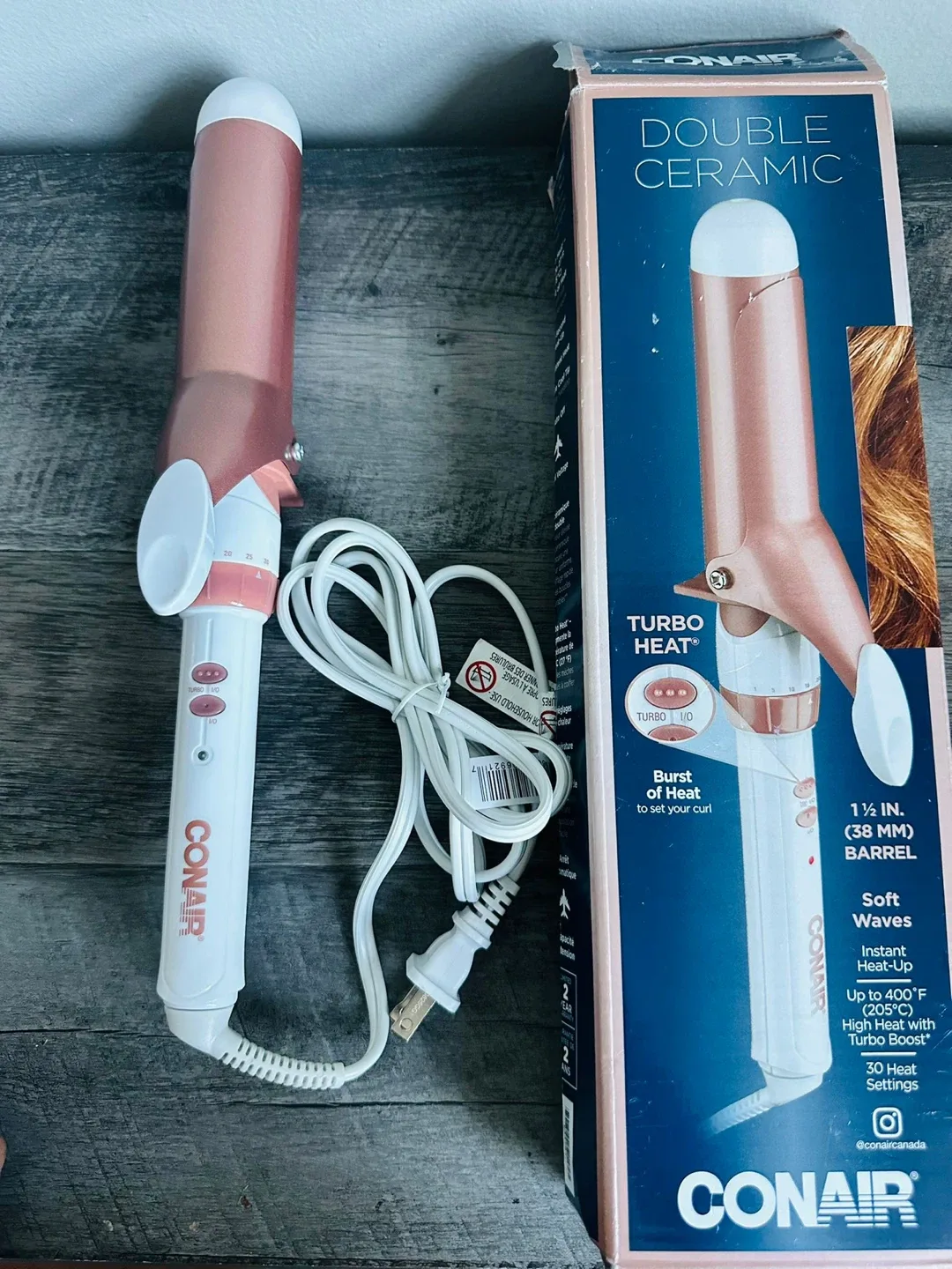 Conair Double Ceramic 1 1/2-Inch Curling Iron thumbnail