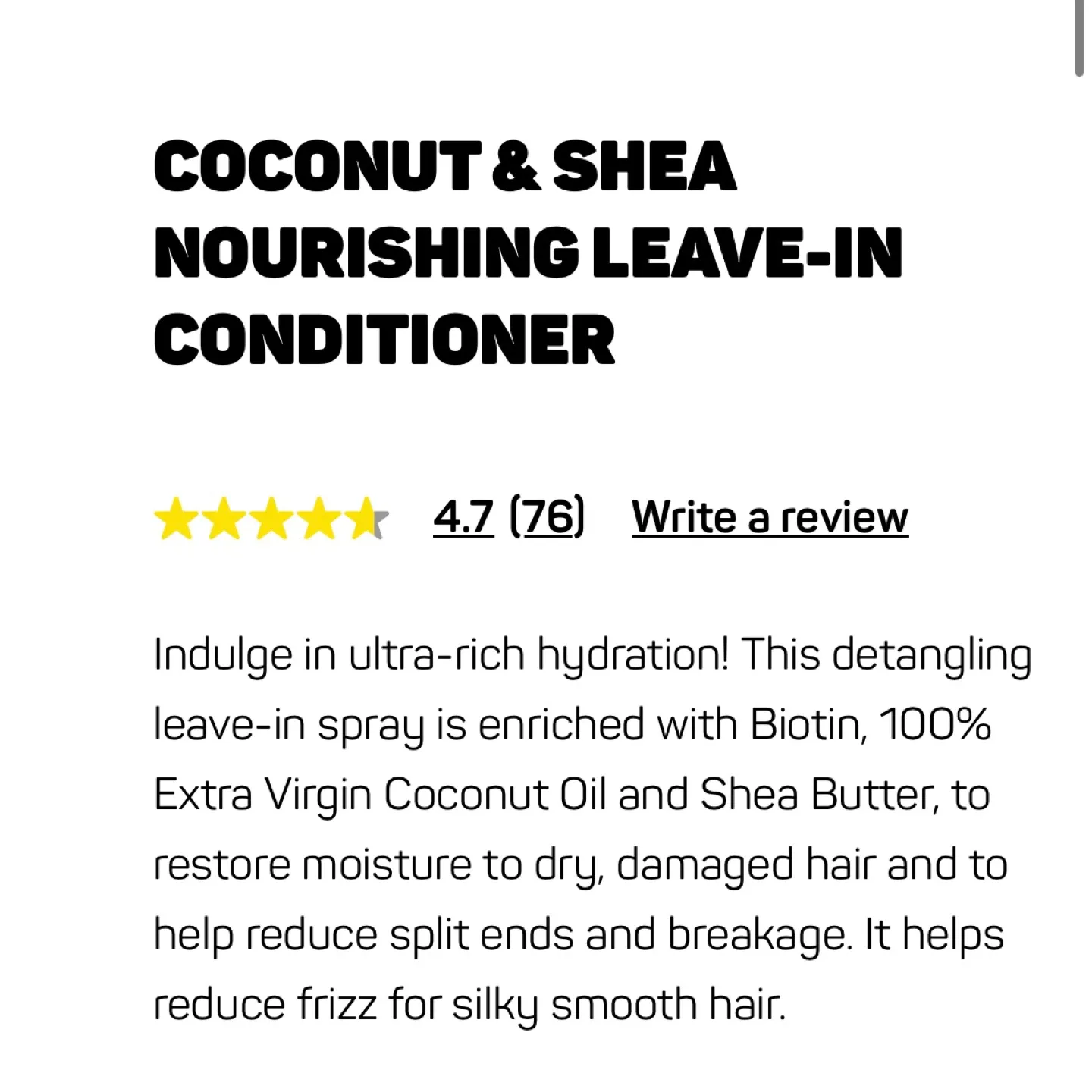 Marc Anthony Coconut & Shea Leave-In Conditioner image indicator(5)