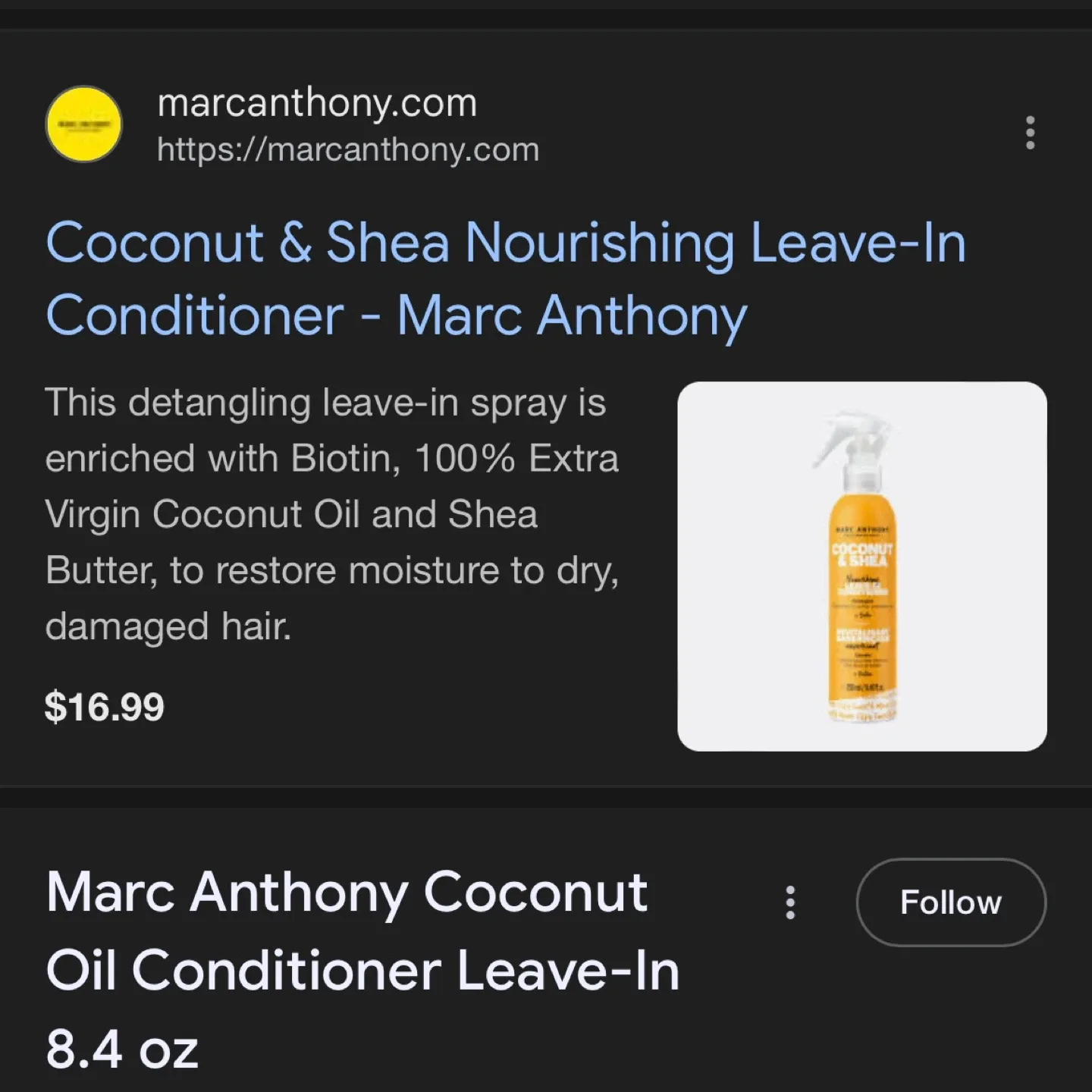 Marc Anthony Coconut & Shea Leave-In Conditioner image indicator(4)