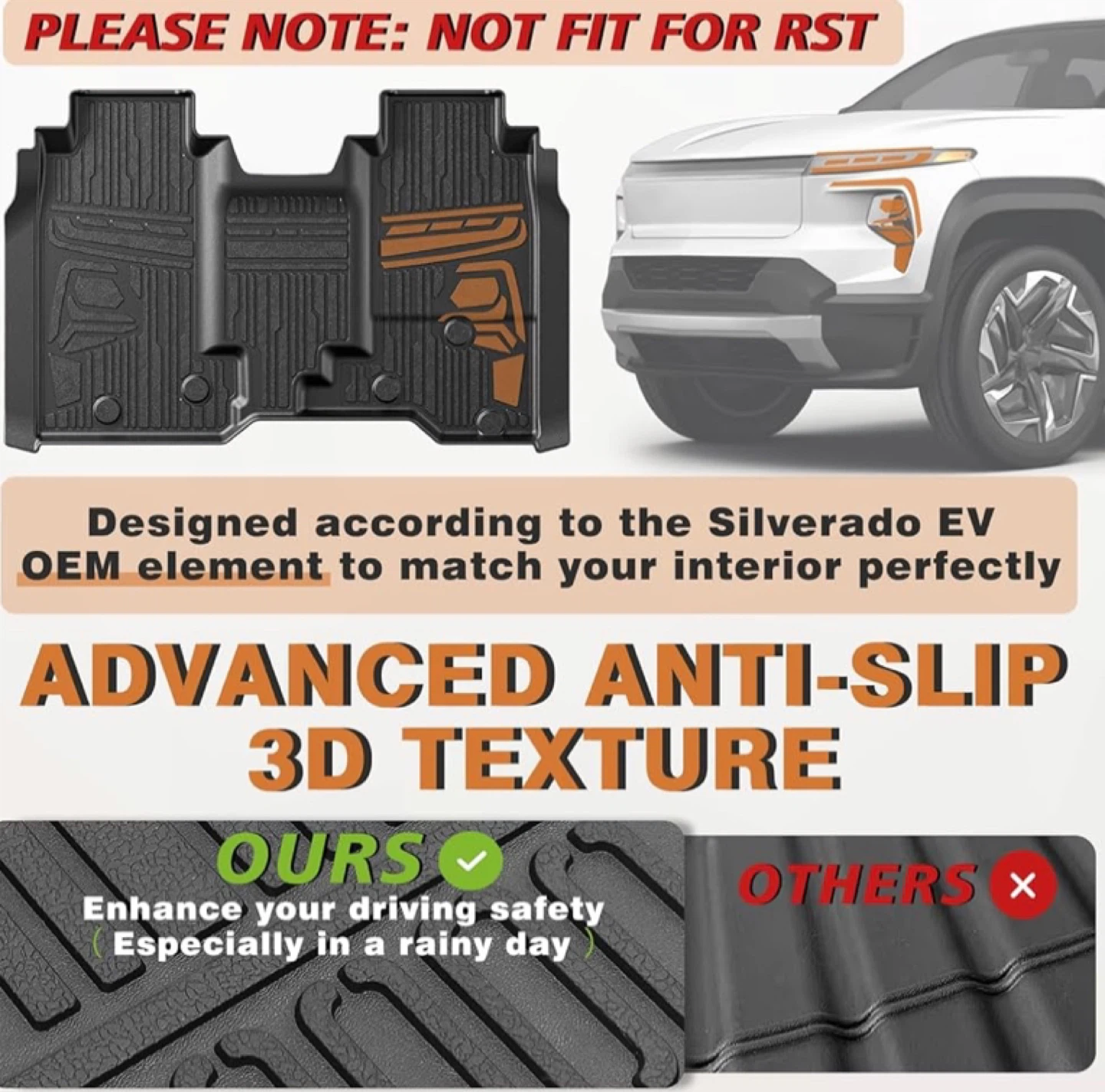 Triple A Liners Floor Mats for Silverado EV WT - photo 4
