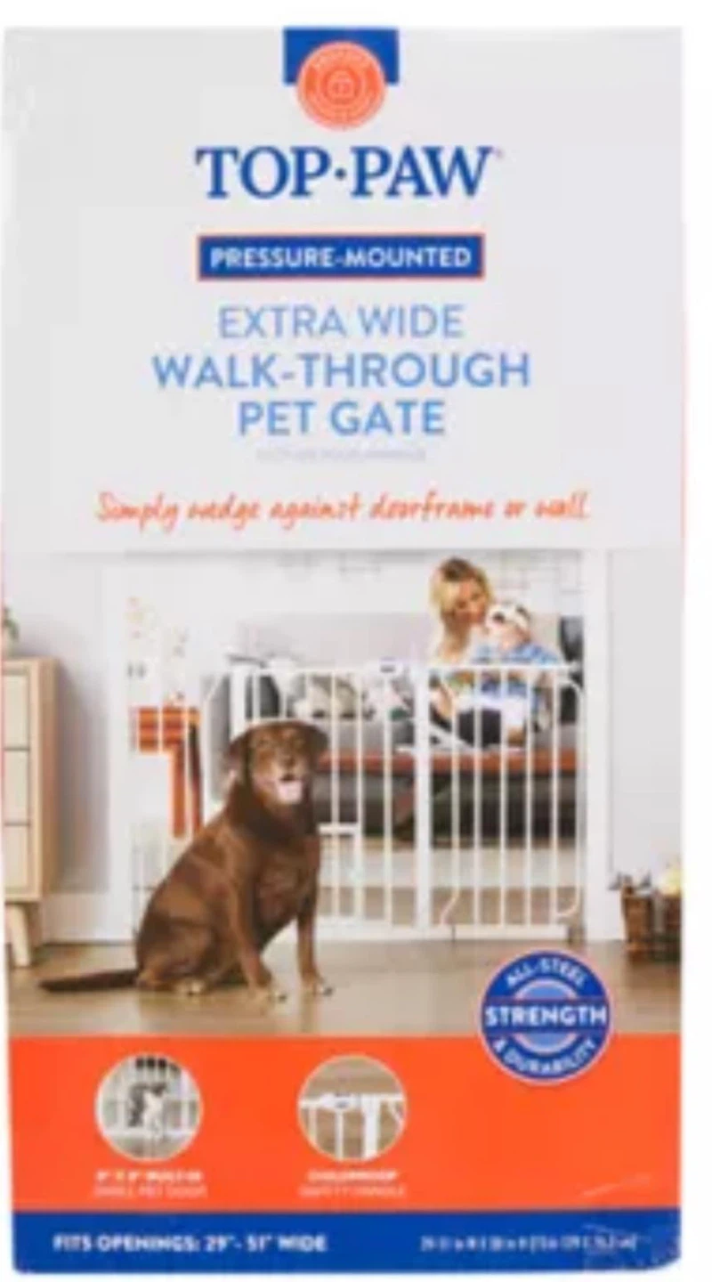 Top Paw Extra Wide Walk-Through Pet Gate - photo 4