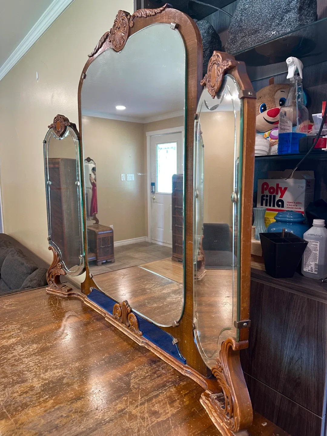 Antique Art Deco Waterfall Dresser (CAN DELIVER) image indicator(9)