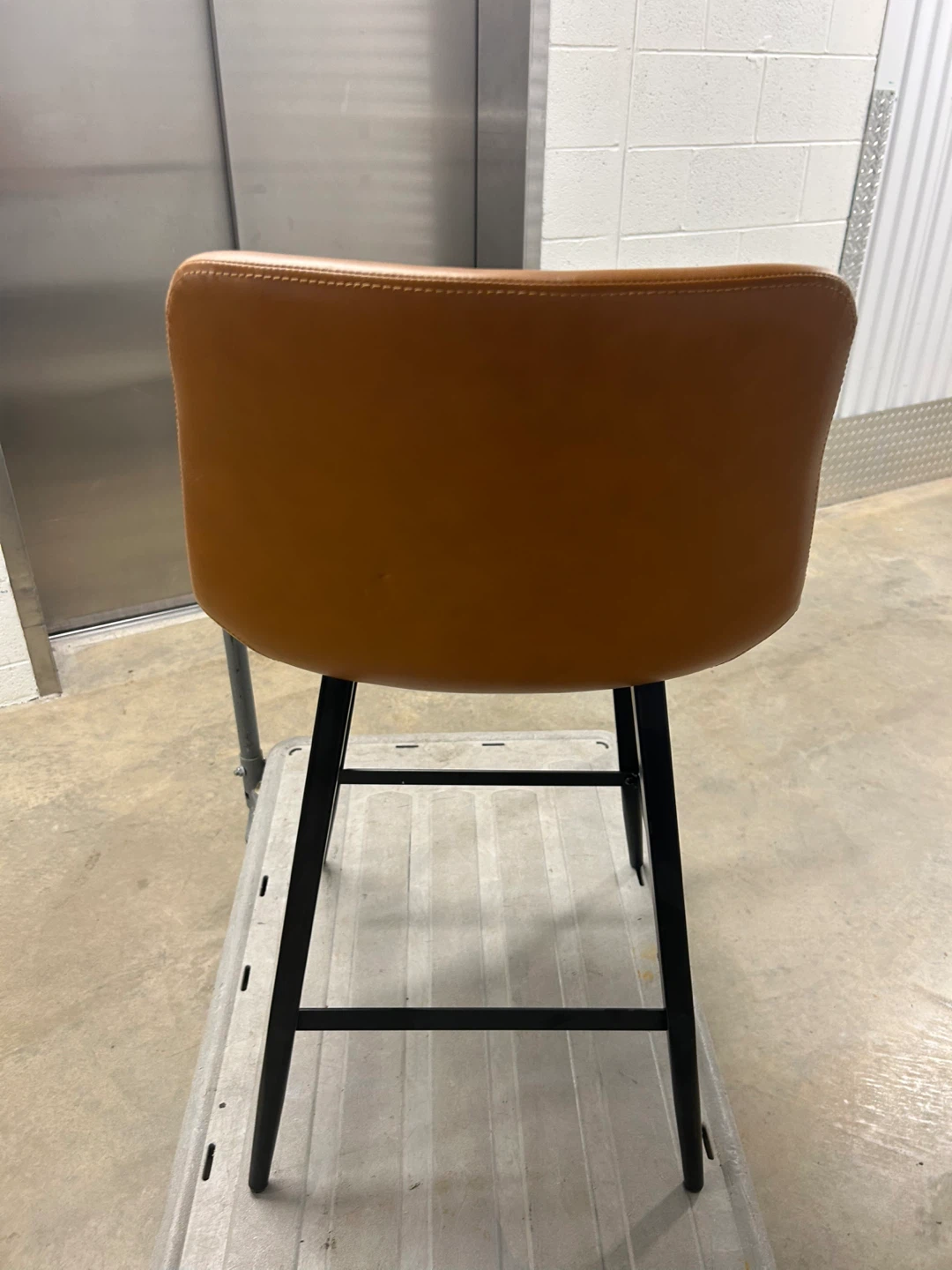 Tan Faux Leather Counter Stool - photo 4