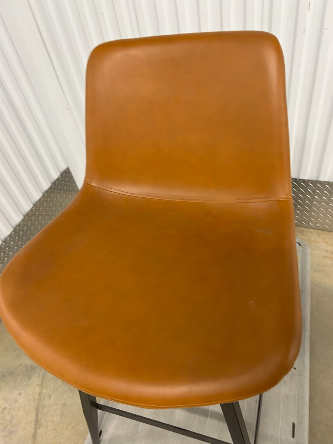 Tan Faux Leather Counter Stool - photo 3