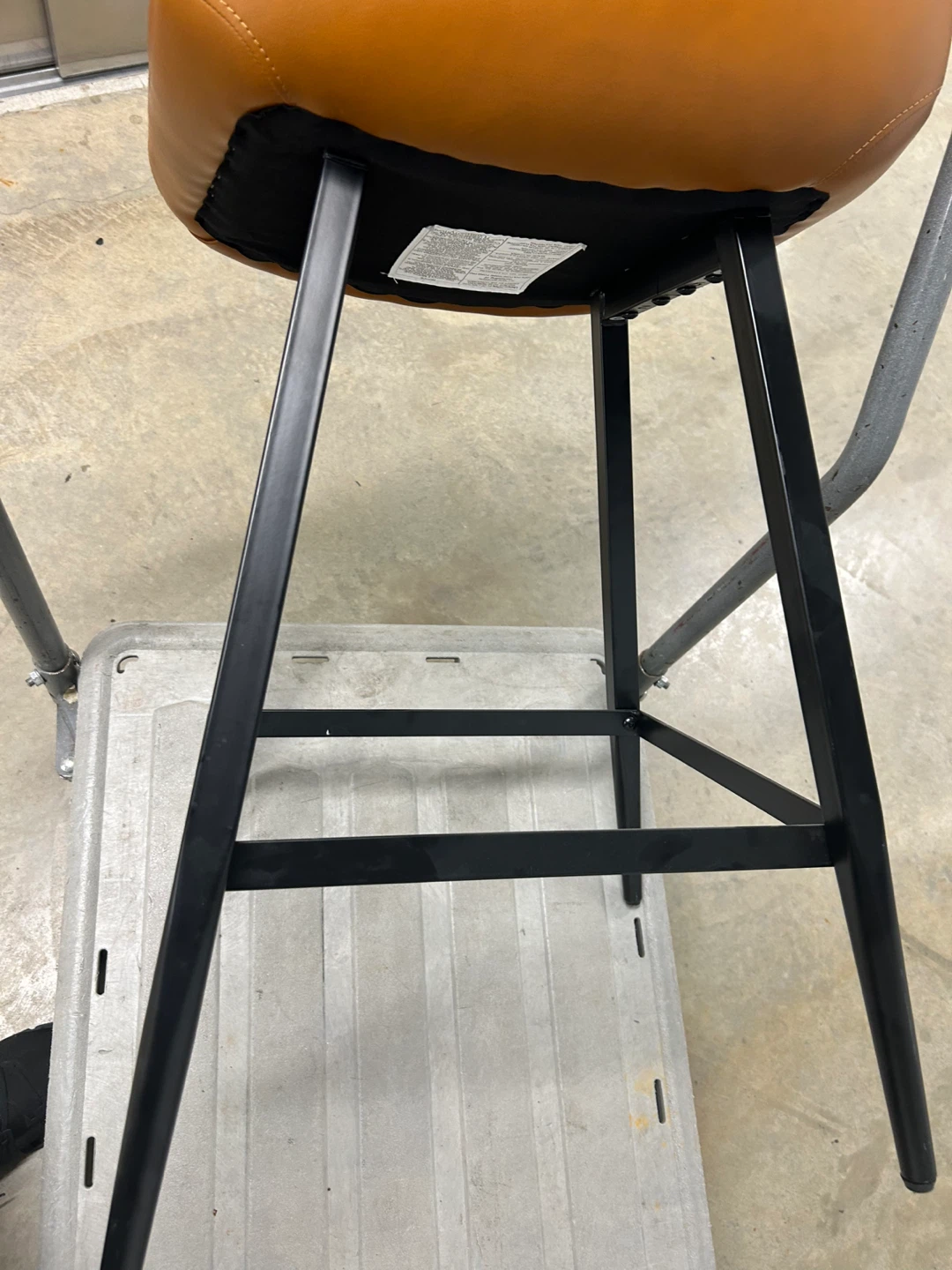 Tan Faux Leather Counter Stool - photo 5