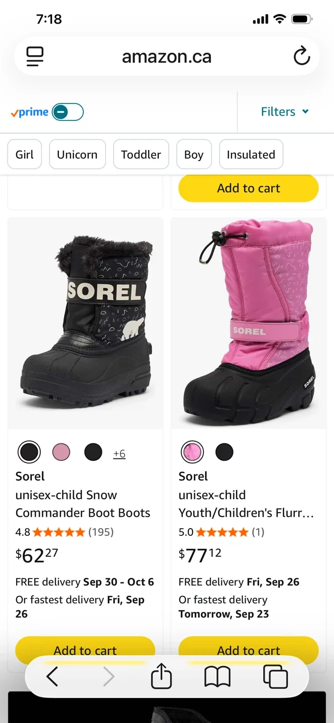 Sorel Snow Commander Boots - Youth Size 12 image indicator(5)