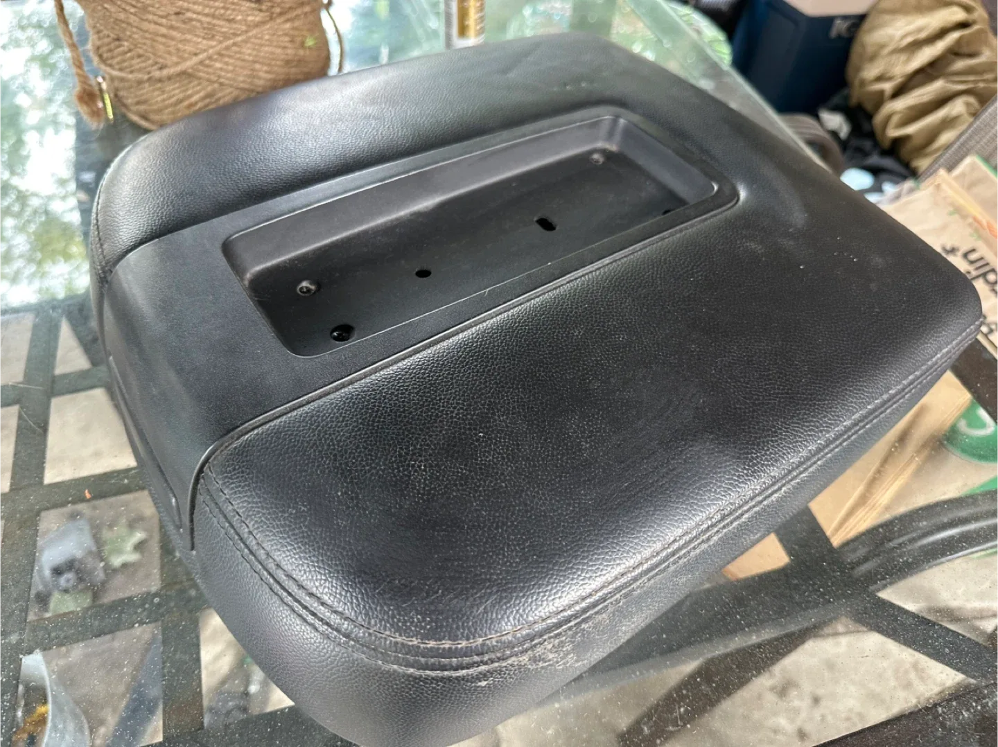 Black Leather Car Center Console Lid image indicator(3)