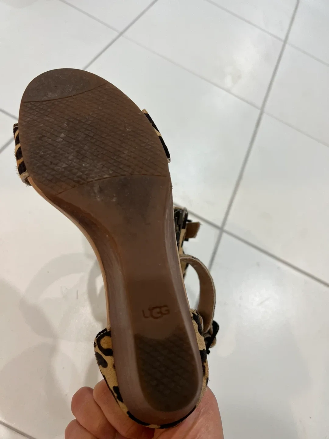 UGG Leopard Print Sandals - Size 5 image indicator(3)