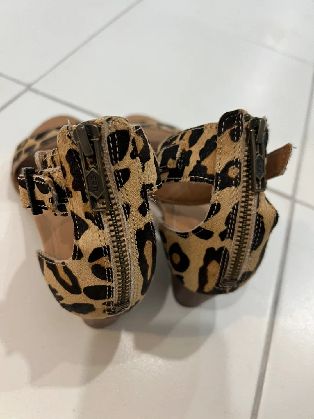 UGG Leopard Print Sandals - Size 5 image indicator(2)