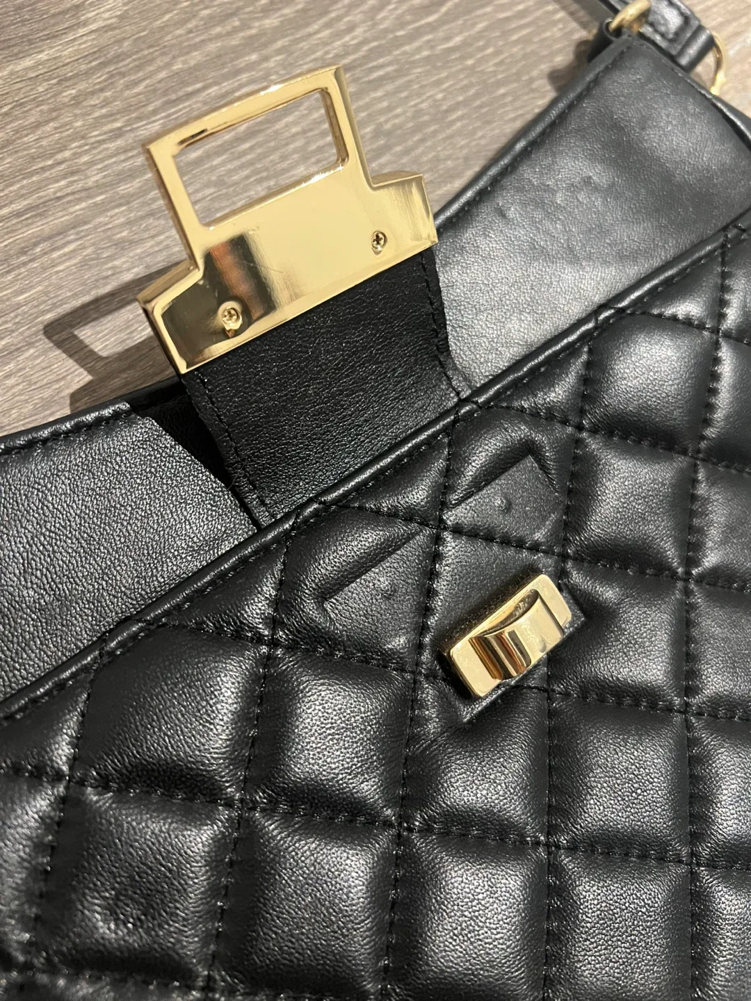 Calvin Klein Black Quilted Shoulder Bag image indicator(4)