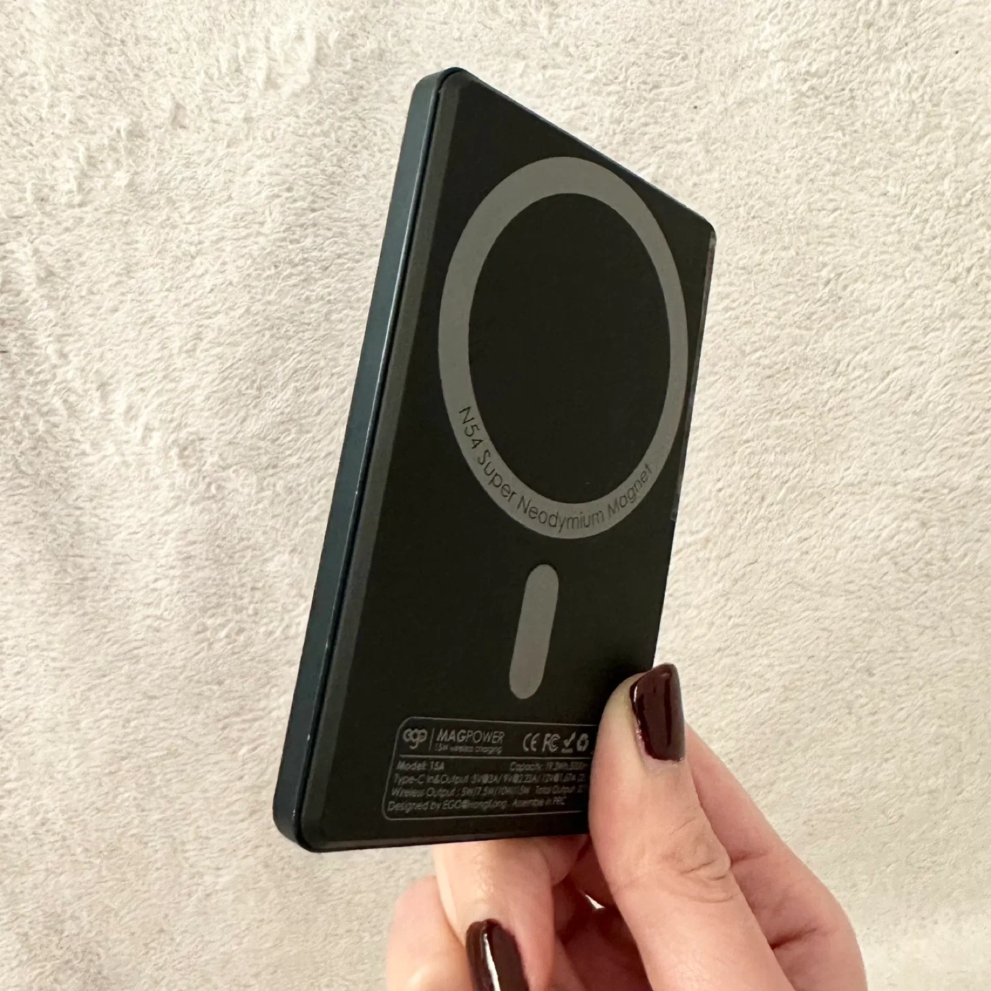 MagSafe 5000mAh Slim Wireless Charging Power Bank Navy thumbnail