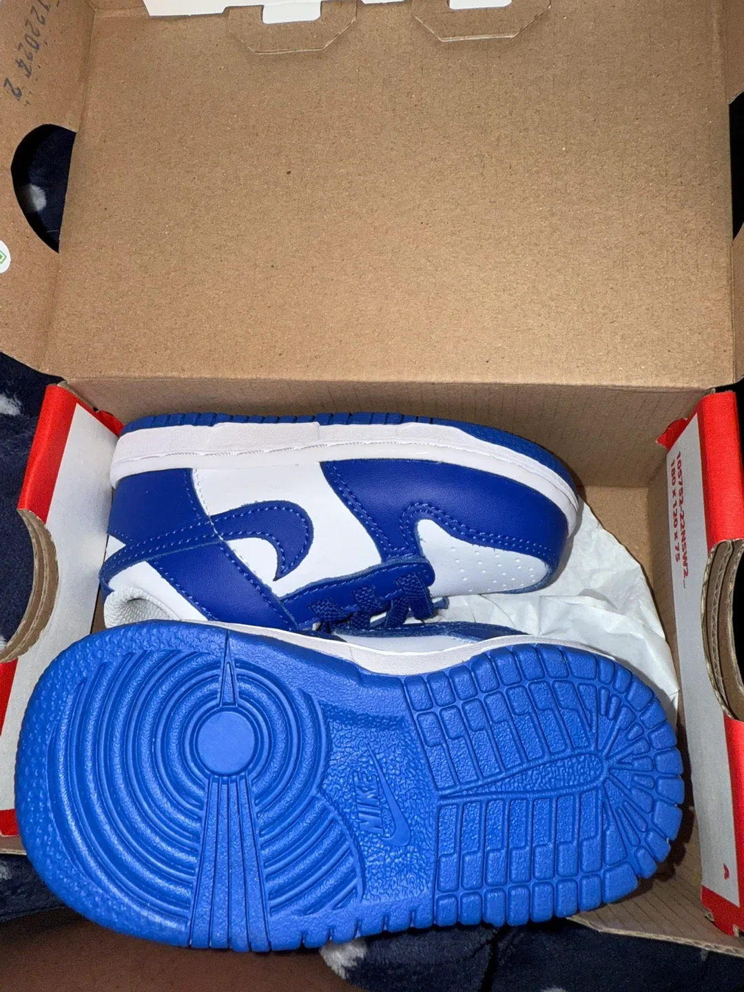 Nike Dunk Low Toddler Shoes - Blue/White - Size 6c image indicator(2)