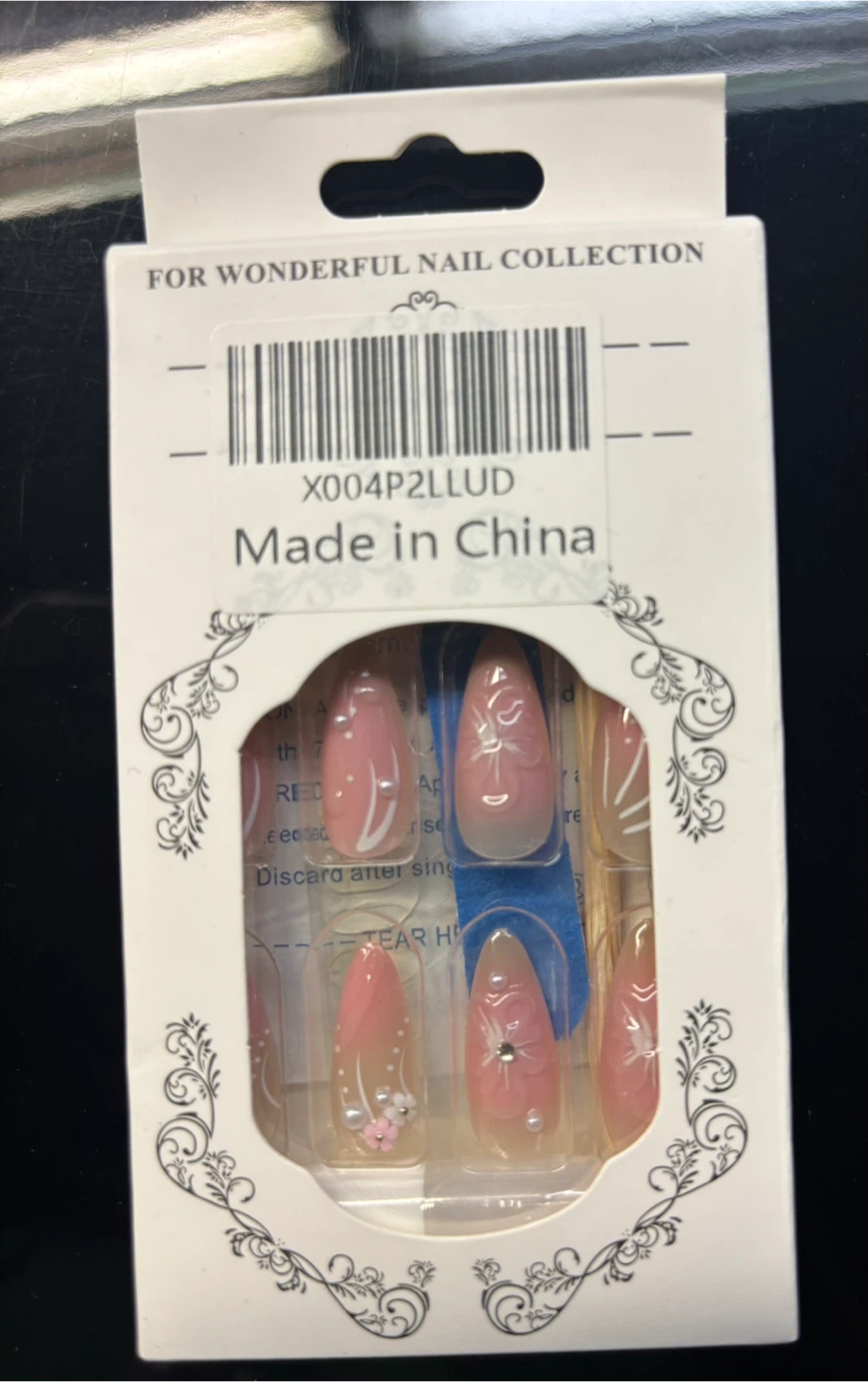 Press on Nails - Pink Floral Design - photo 3