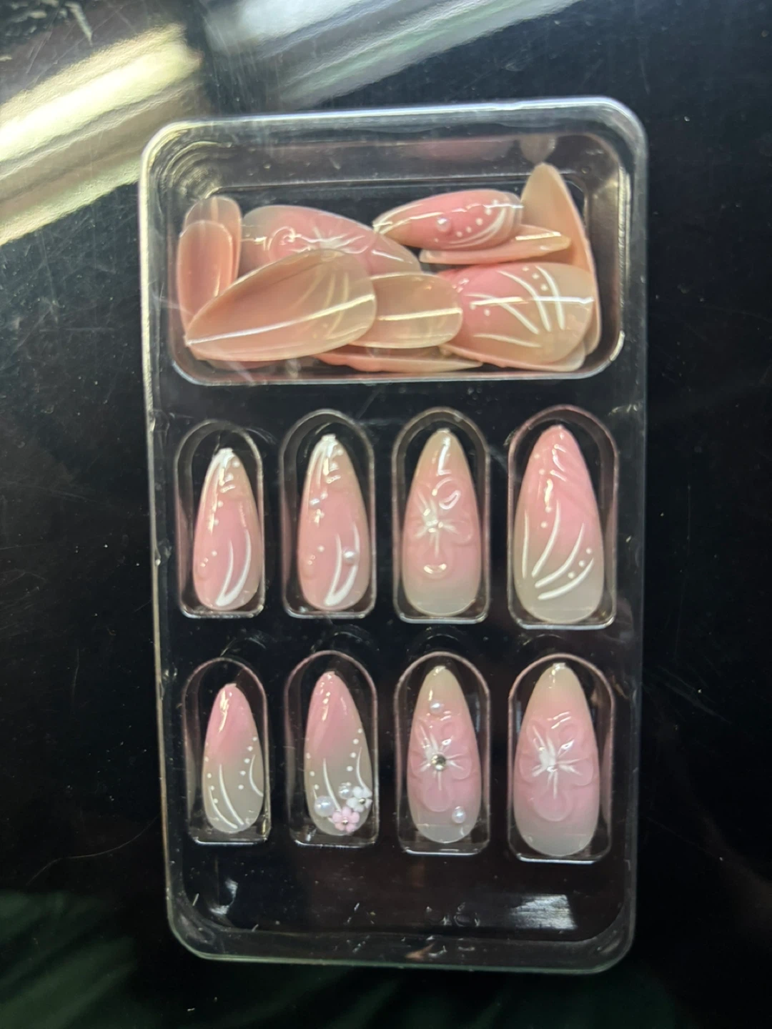 Press on Nails - Pink Floral Design - photo 4