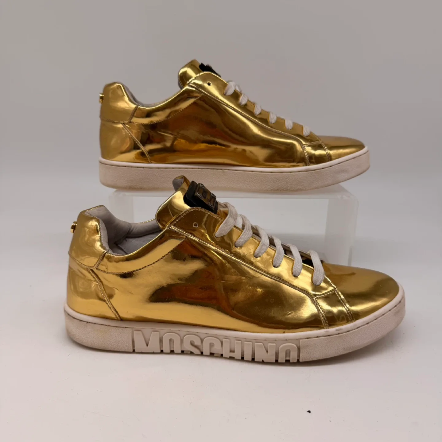 Moschino Gold Sneakers Size EU43 thumbnail