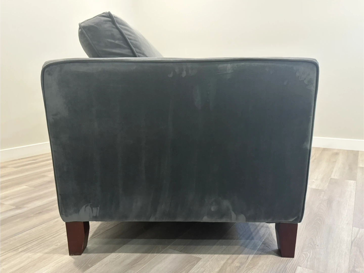 Grey Velvet Brielle Sofa - photo 3