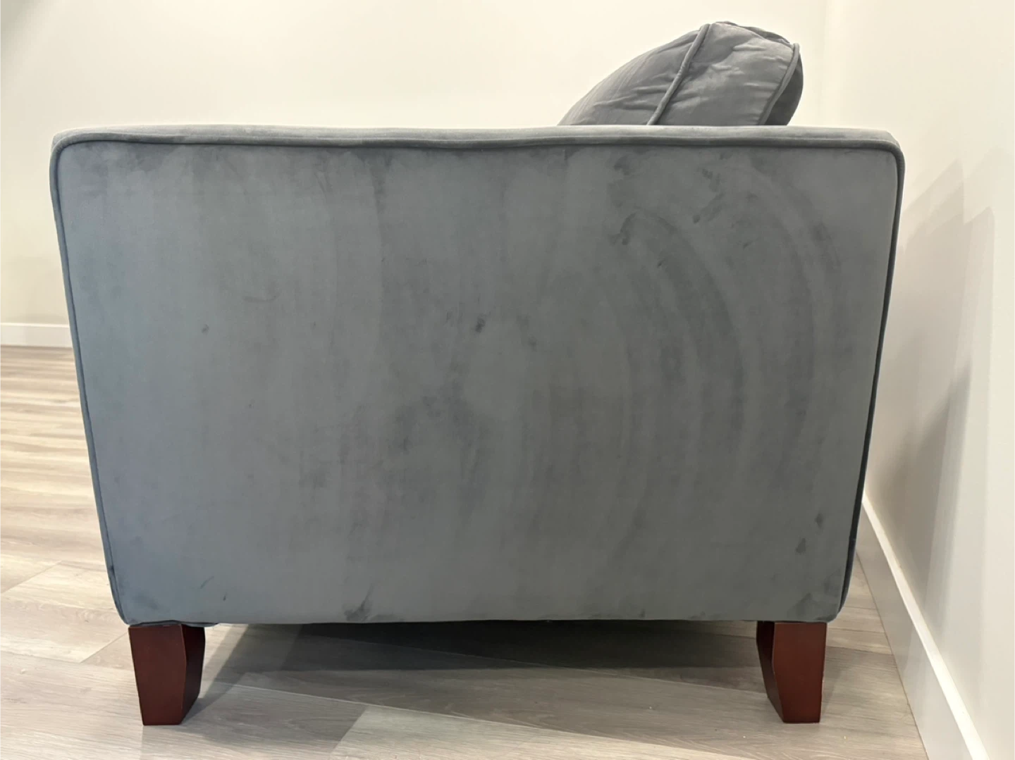 Grey Velvet Brielle Sofa - photo 2