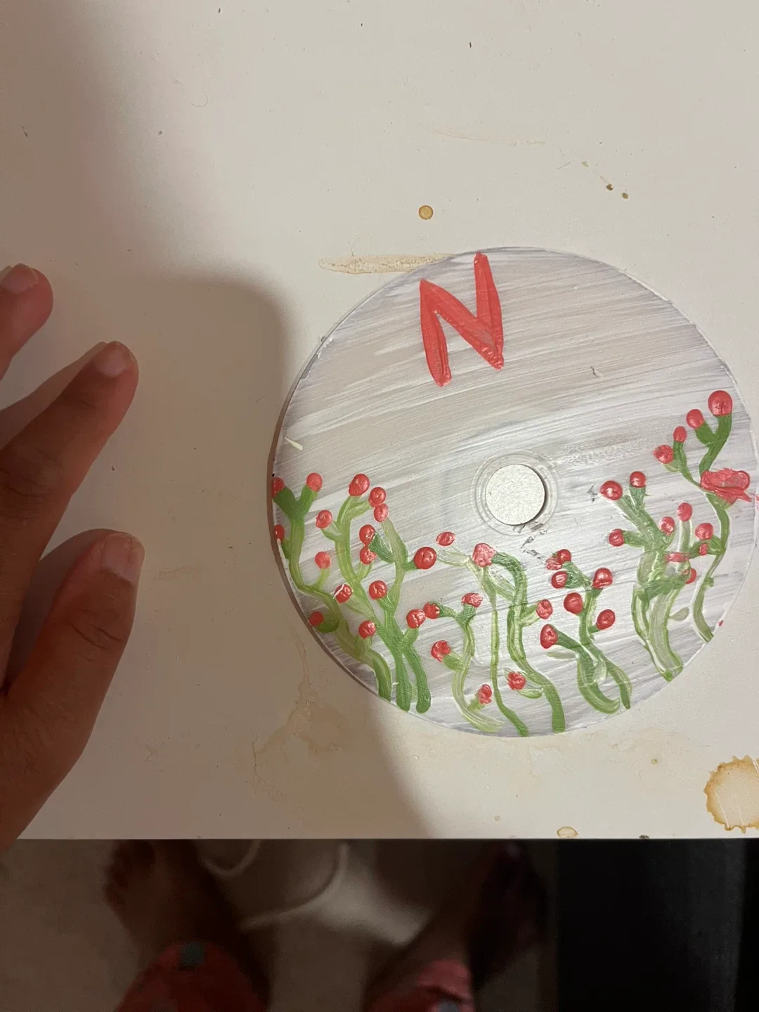 Hand painted CD decor