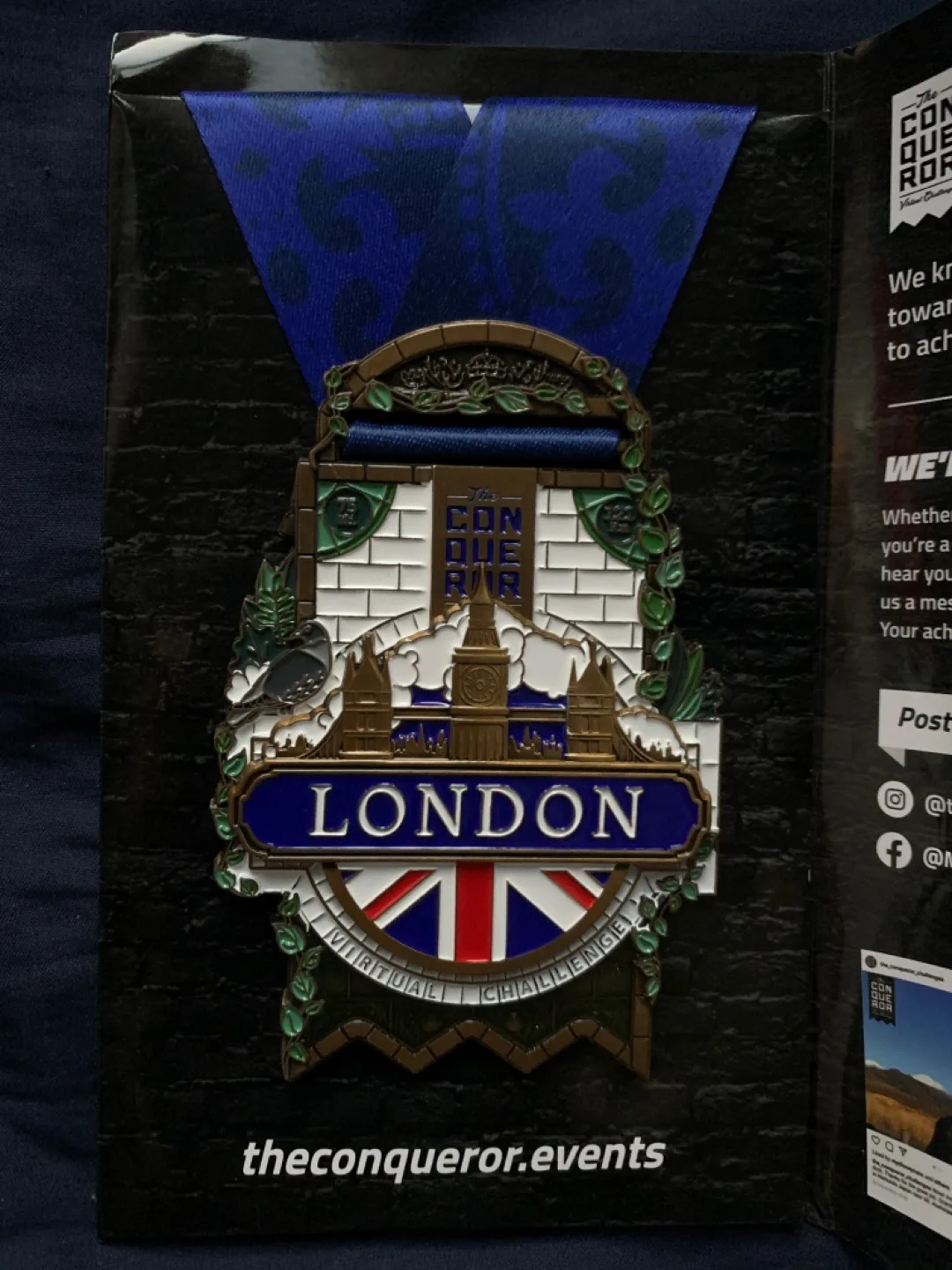 The Conqueror Virtual Challenge Medal - London thumbnail